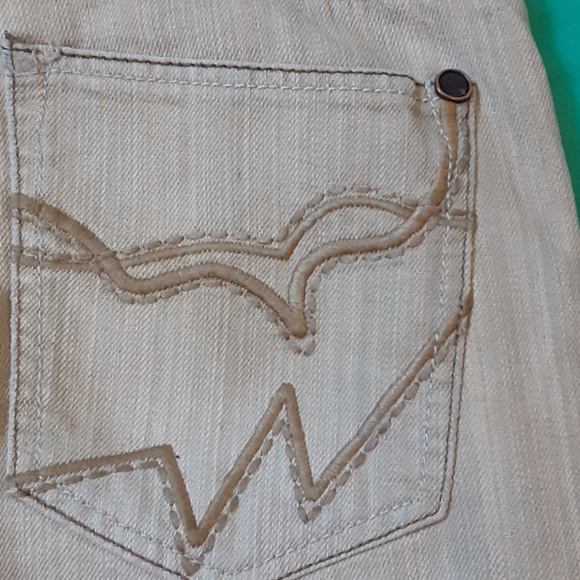VINTAGE BRASS Tan , Distressed  JEANS, Size 32x32 - Picture 8 of 11